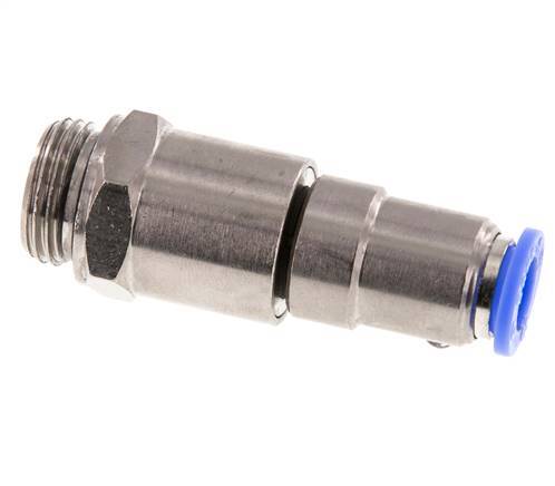 Junta giratoria rápida de 10 mm y G1/2'' Rosca macho de latón niquelado/PBT NBR giratorio