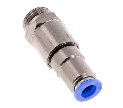 Junta giratoria rápida de 10 mm y G1/2'' Rosca macho de latón niquelado/PBT NBR giratorio