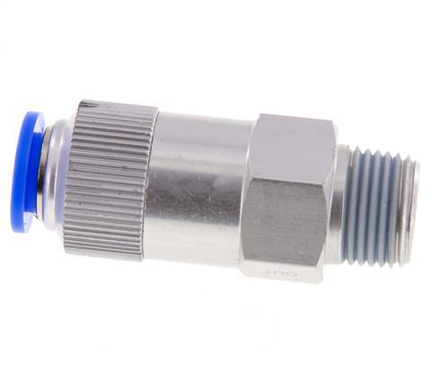 Válvula de retención de 12mm y R1/2'' macho de aluminio 0.2-10bar (3-145psi) con rosca para manguera