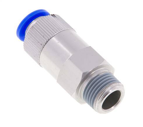 Válvula de retención de 12mm y R1/2'' macho de aluminio 0.2-10bar (3-145psi) con rosca para manguera