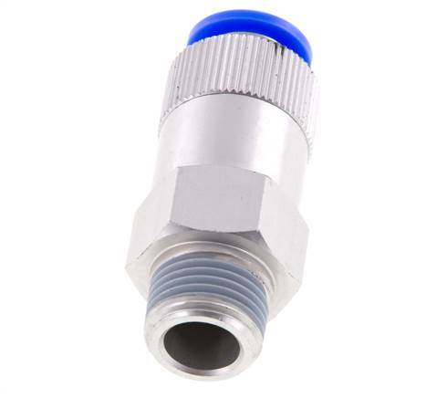 Válvula de retención de 12mm y R1/2'' macho de aluminio 0.2-10bar (3-145psi) con rosca para manguera