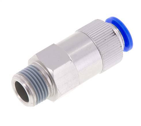 Válvula de retención de 12mm y R1/2'' macho de aluminio 0.2-10bar (3-145psi) con rosca para manguera