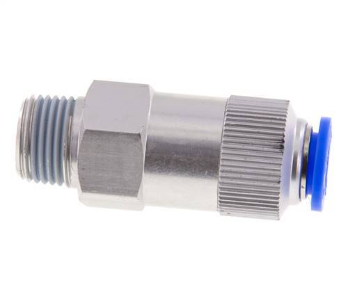 Válvula de retención de 12mm y R1/2'' macho de aluminio 0.2-10bar (3-145psi) con rosca para manguera