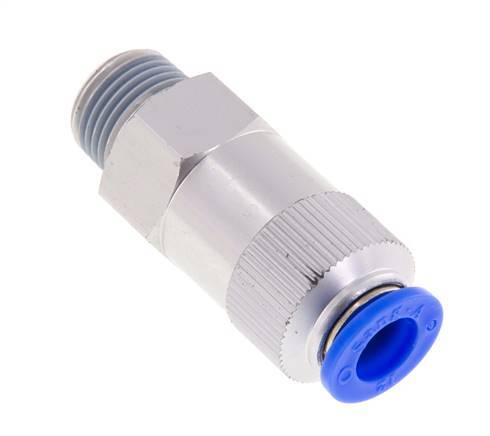 Válvula de retención de 12mm y R1/2'' macho de aluminio 0.2-10bar (3-145psi) con rosca para manguera