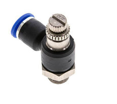 Silenciador de control de flujo Codo de salida de contador 6 mm - G1/8'' Latón/PA 66