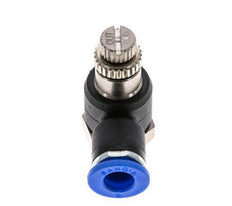 Silenciador de control de flujo Codo de salida de contador 6 mm - G1/8'' Latón/PA 66