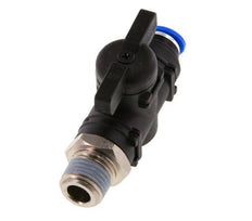 Válvula de bola recta de 2 vías 6 mm - R1/4'' Plástico/Latón
