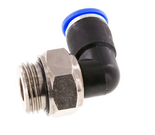 Codo de 10 mm y G1/2'' Junta giratoria con rosca macho de latón niquelado/PBT NBR giratorio