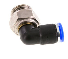 Codo de 10 mm y G1/2'' Junta giratoria con rosca macho de latón niquelado/PBT NBR giratorio