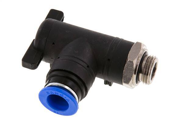 Válvula de bola de codo de 2 vías 12 mm - G3/8'' Plástico/Latón