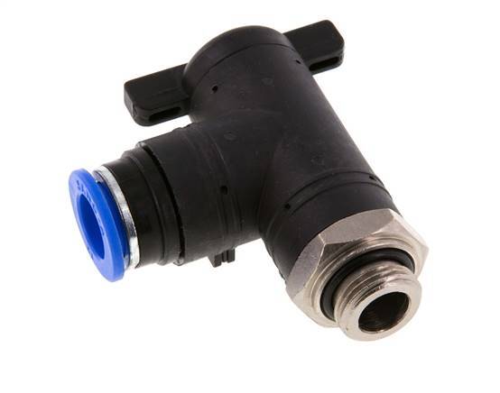 Válvula de bola de codo de 2 vías 12 mm - G3/8'' Plástico/Latón