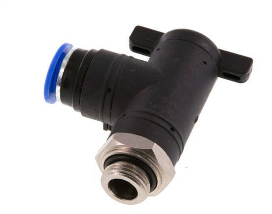 Válvula de bola de codo de 2 vías 12 mm - G3/8'' Plástico/Latón