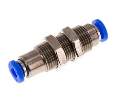 Racor rápido de 4 mm con cierre automático de latón/PBT Pasamuros 0-10bar (0-145psi)