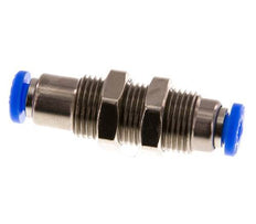 Racor rápido de 4 mm con cierre automático de latón/PBT Pasamuros 0-10bar (0-145psi)