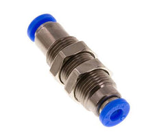 Racor rápido de 4 mm con cierre automático de latón/PBT Pasamuros 0-10bar (0-145psi)
