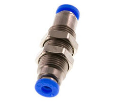 Racor rápido de 4 mm con cierre automático de latón/PBT Pasamuros 0-10bar (0-145psi)