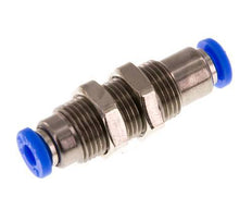 Racor rápido de 4 mm con cierre automático de latón/PBT Pasamuros 0-10bar (0-145psi)