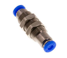 Racor rápido de 4 mm con cierre automático de latón/PBT Pasamuros 0-10bar (0-145psi)