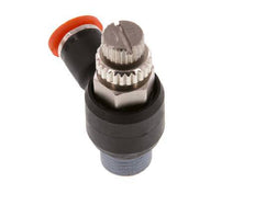 Silenciador de control de flujo Codo de entrada de medidor 4 mm - R1/8'' Latón/PA 66