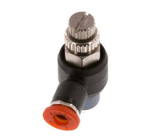 Silenciador de control de flujo Codo de entrada de medidor 4 mm - R1/8'' Latón/PA 66