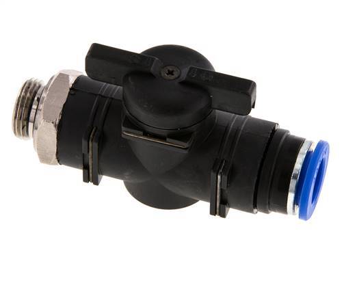 Válvula de bola recta de 2 vías 12 mm - G3/8'' Plástico/Latón