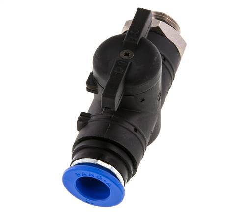 Válvula de bola recta de 2 vías 12 mm - G3/8'' Plástico/Latón