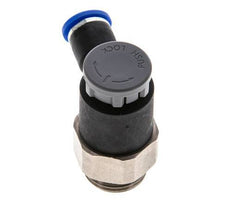 Válvula reguladora de caudal Codo de salida de contador 6 mm - G3/8'' Latón/PA 66 Tuerca de seguridad