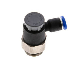 Válvula reguladora de caudal Codo de salida de contador 6 mm - G3/8'' Latón/PA 66 Tuerca de seguridad