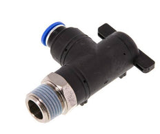 Válvula de bola de codo de 2 vías 10 mm - R1/2'' Plástico/Latón
