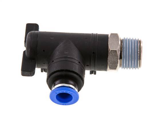 Válvula de bola de codo de 2 vías 10 mm - R1/2'' Plástico/Latón