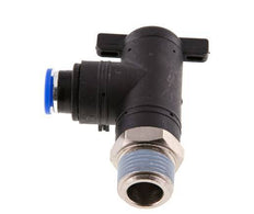 Válvula de bola de codo de 2 vías 10 mm - R1/2'' Plástico/Latón