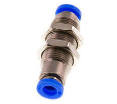 Racor rápido de 6 mm con cierre automático de latón/PBT Pasamuros 0-10bar (0-145psi)