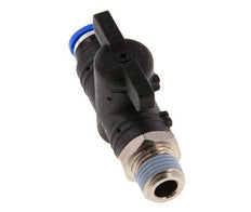 Válvula de bola recta de 2 vías 8 mm - R1/4'' Plástico/Latón