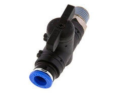 Válvula de bola recta de 2 vías 8 mm - R1/4'' Plástico/Latón