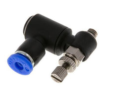Silenciador de control de flujo Meter-Out Giratorio 4 mm - M5 Latón/PA 66