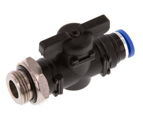 Válvula de bola recta de 2 vías 8 mm - G3/8'' Plástico/Latón