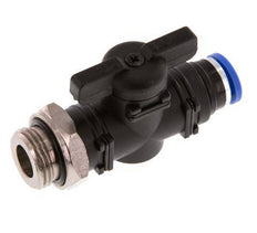 Válvula de bola recta de 2 vías 8 mm - G3/8'' Plástico/Latón