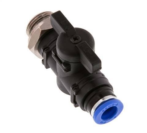 Válvula de bola recta de 2 vías 8 mm - G3/8'' Plástico/Latón
