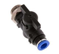 Válvula de bola recta de 2 vías 8 mm - G3/8'' Plástico/Latón