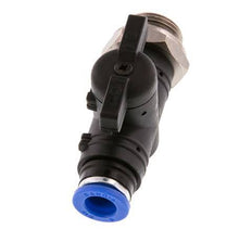 Válvula de bola recta de 2 vías 8 mm - G3/8'' Plástico/Latón