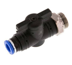 Válvula de bola recta de 2 vías 8 mm - G3/8'' Plástico/Latón
