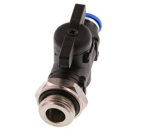 Válvula de bola recta de 2 vías 8 mm - G3/8'' Plástico/Latón