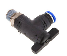 Válvula de bola de codo de 2 vías 8 mm - R1/4'' Plástico/Latón