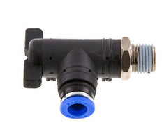 Válvula de bola de codo de 2 vías 8 mm - R1/4'' Plástico/Latón