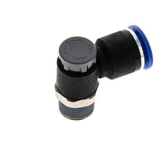 Válvula de control de flujo Codo de salida del medidor 12 mm - R3/8'' Latón/PA 66 Tuerca de seguridad