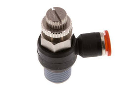 Silenciador de control de flujo Codo de entrada de medidor 6 mm - R1/4'' Latón/PA 66