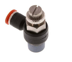 Silenciador de control de flujo Codo de entrada de medidor 6 mm - R1/4'' Latón/PA 66