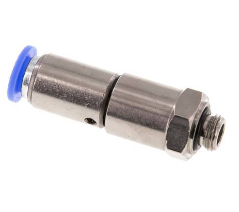 Junta giratoria rápida de 8mm y G1/8'' Roscas macho de latón niquelado/PBT NBR Giratorio