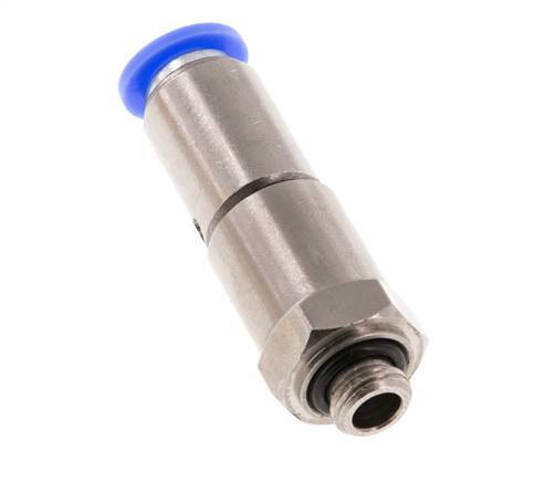 Junta giratoria rápida de 8mm y G1/8'' Roscas macho de latón niquelado/PBT NBR Giratorio