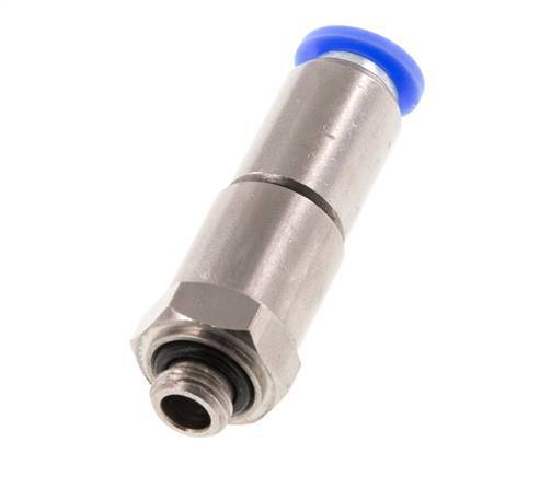 Junta giratoria rápida de 8mm y G1/8'' Roscas macho de latón niquelado/PBT NBR Giratorio